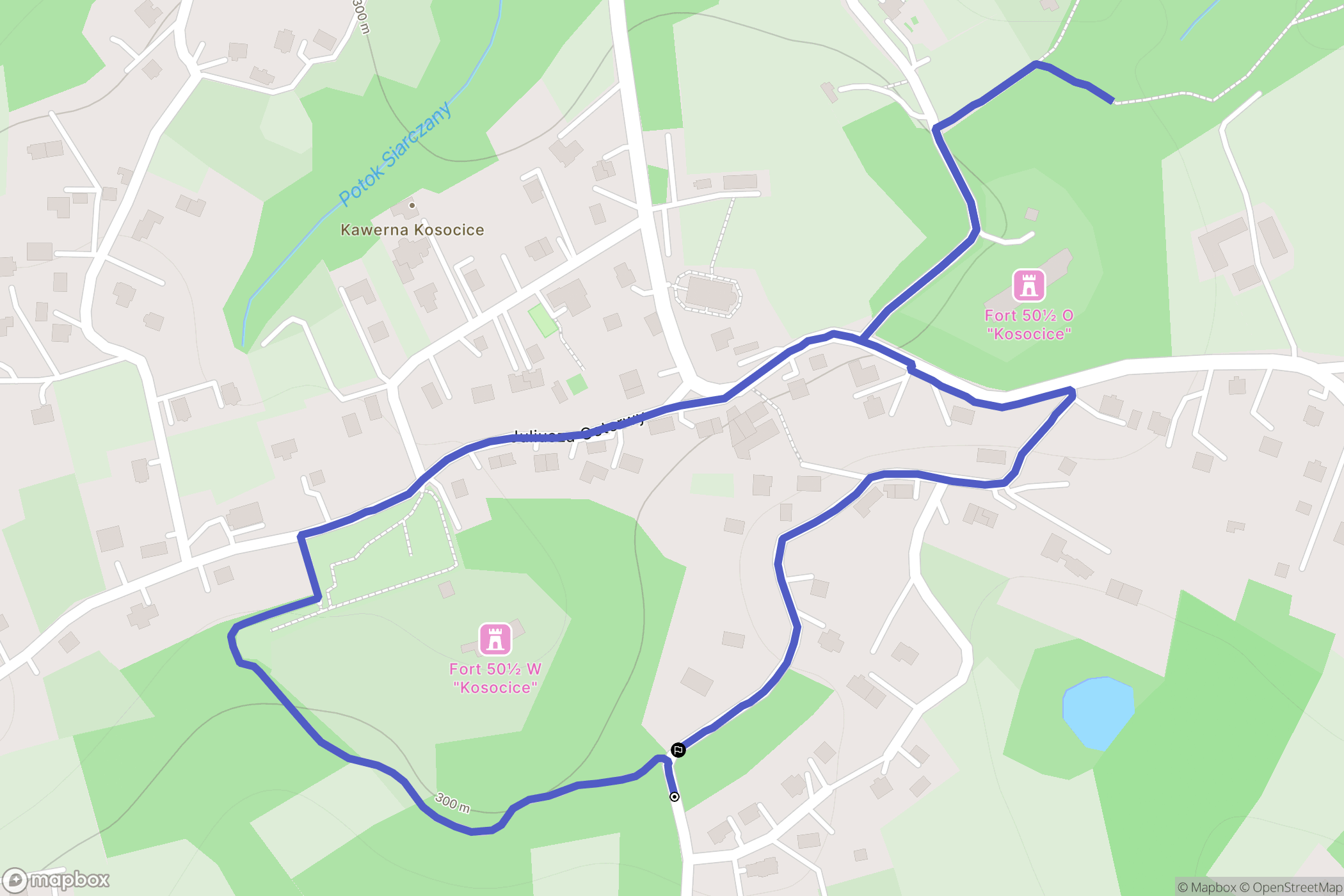 Kraków: mapa trasy - Poland