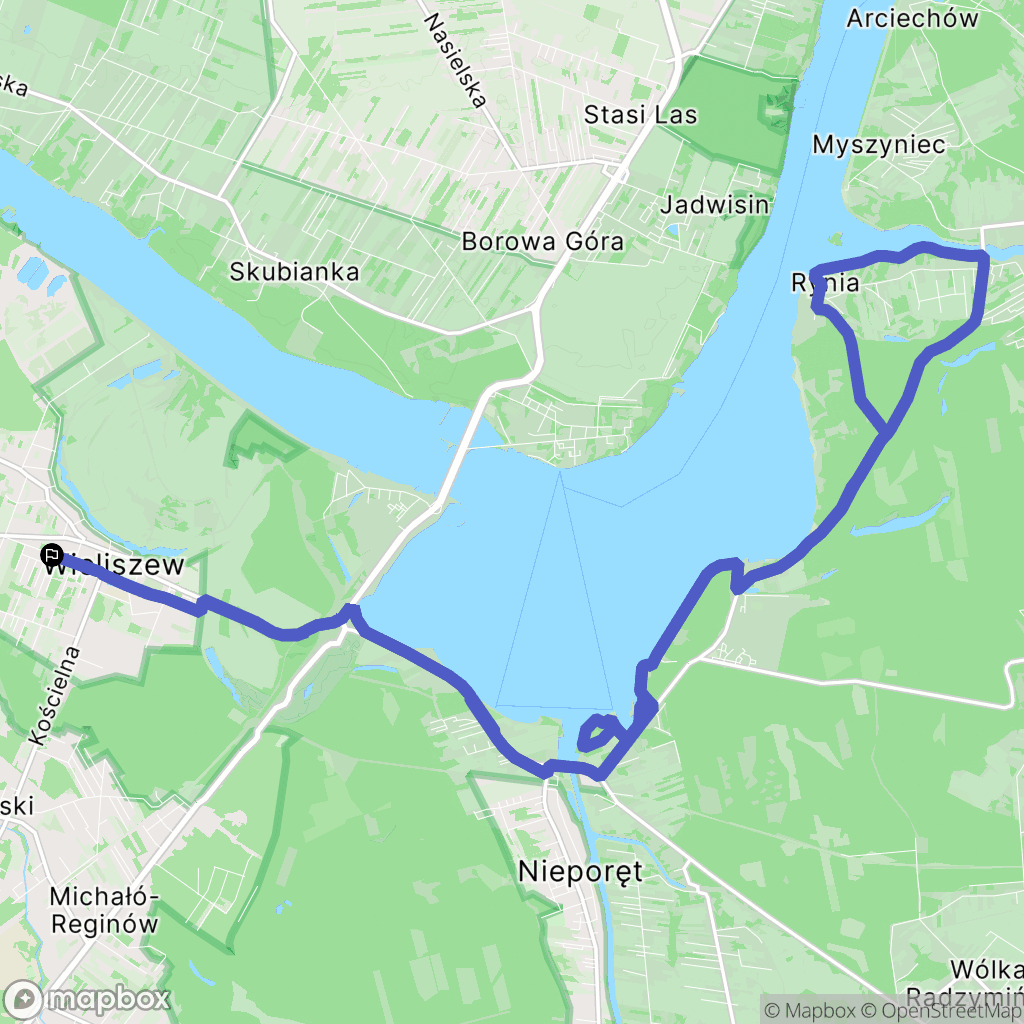 Wieliszew: mapa trasy - Poland