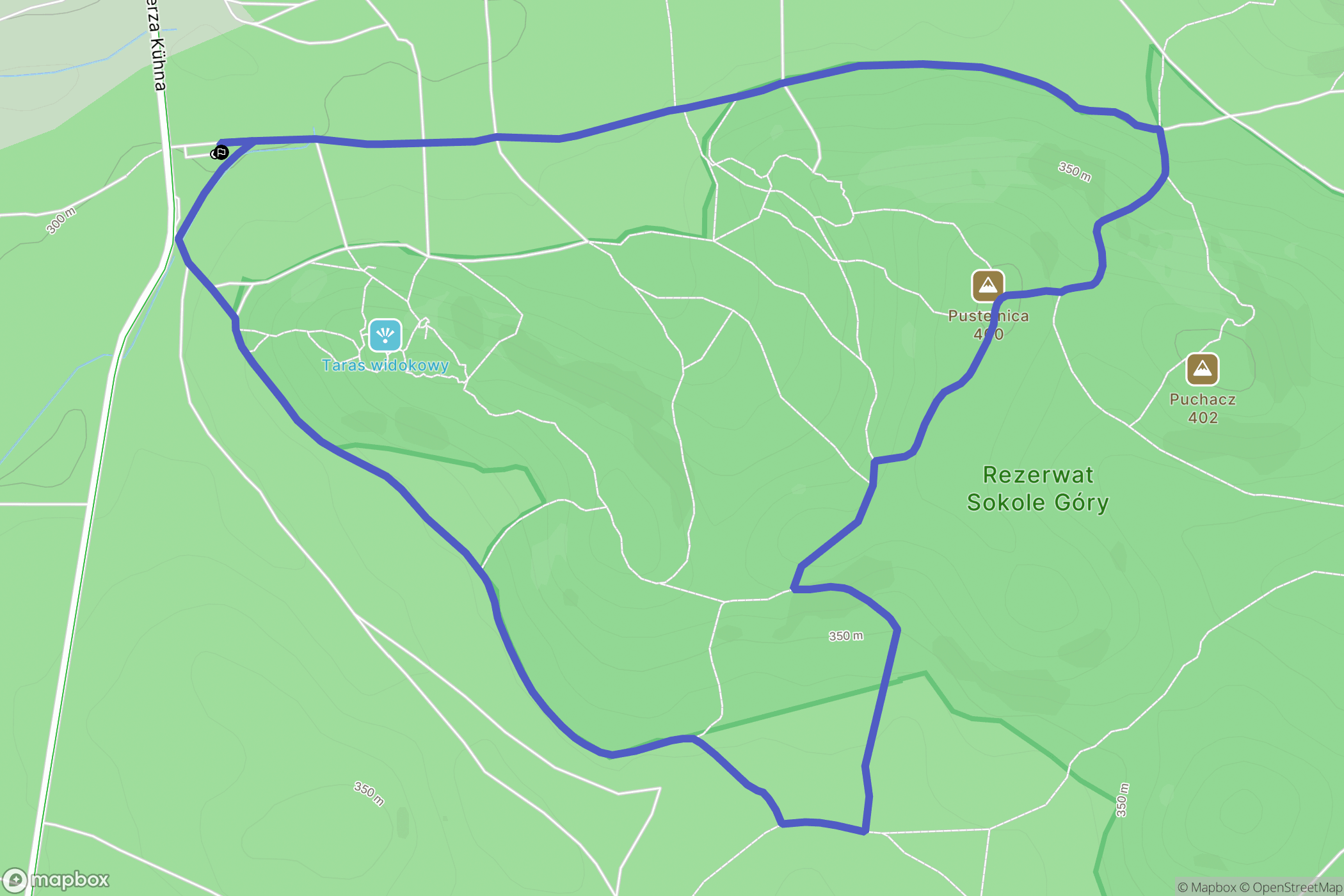 Olsztyn: mapa trasy - Poland