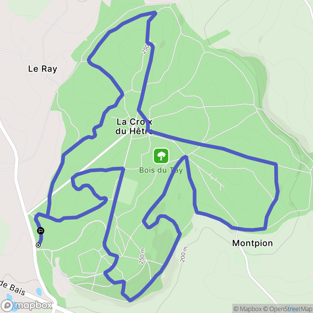 Hambers : carte du parcours de randonnée - France