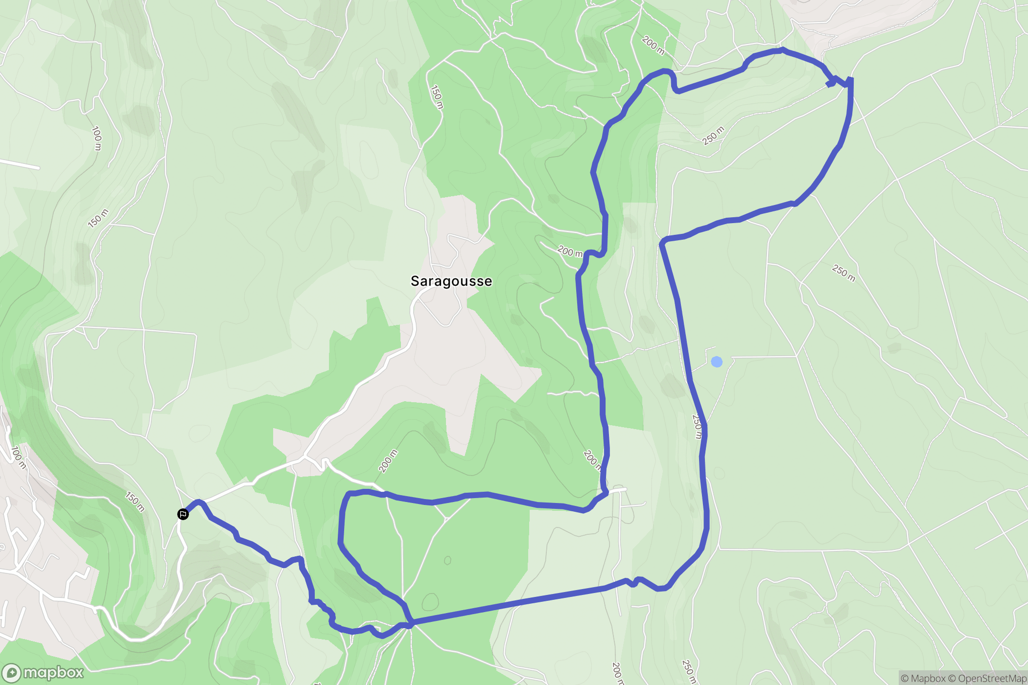 Rognac : carte du parcours de randonnée - France