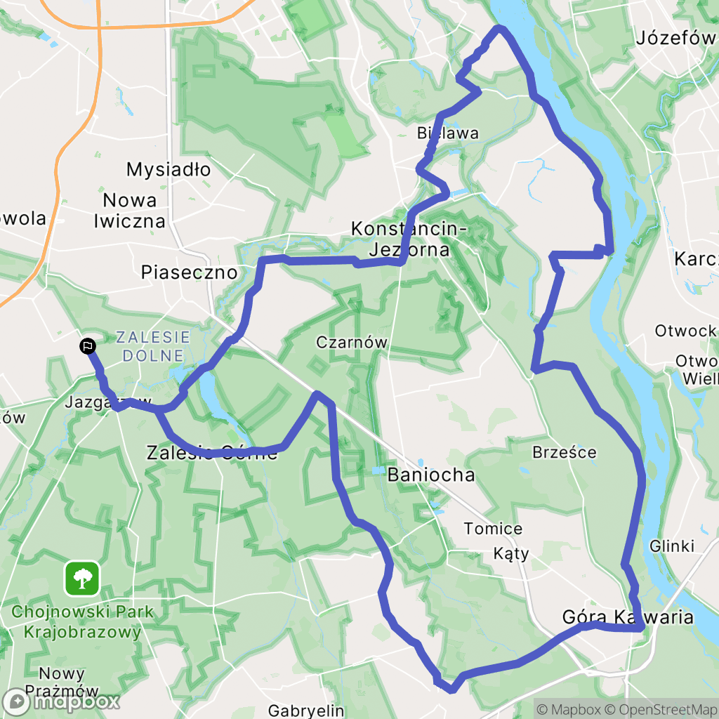 Piaseczno: mapa trasy - Poland