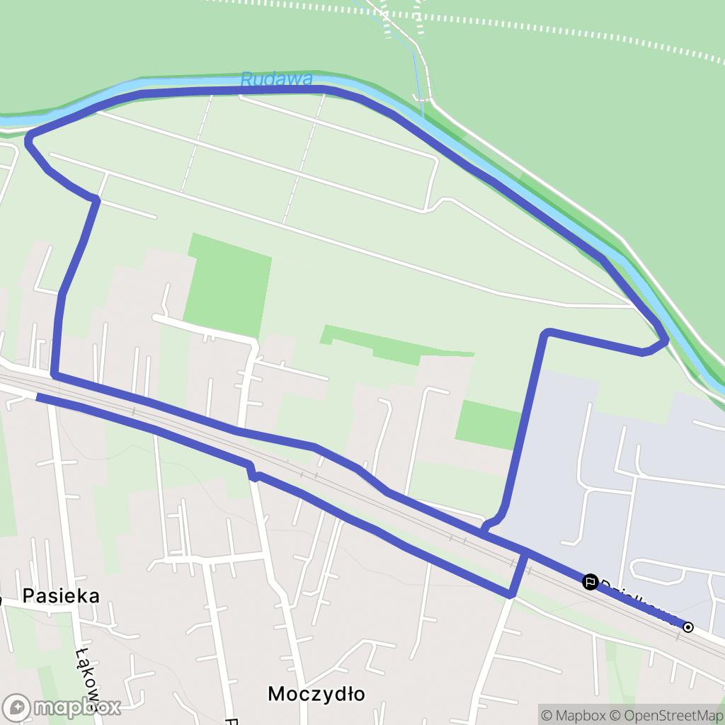 Zabierzów: mapa trasy - Poland