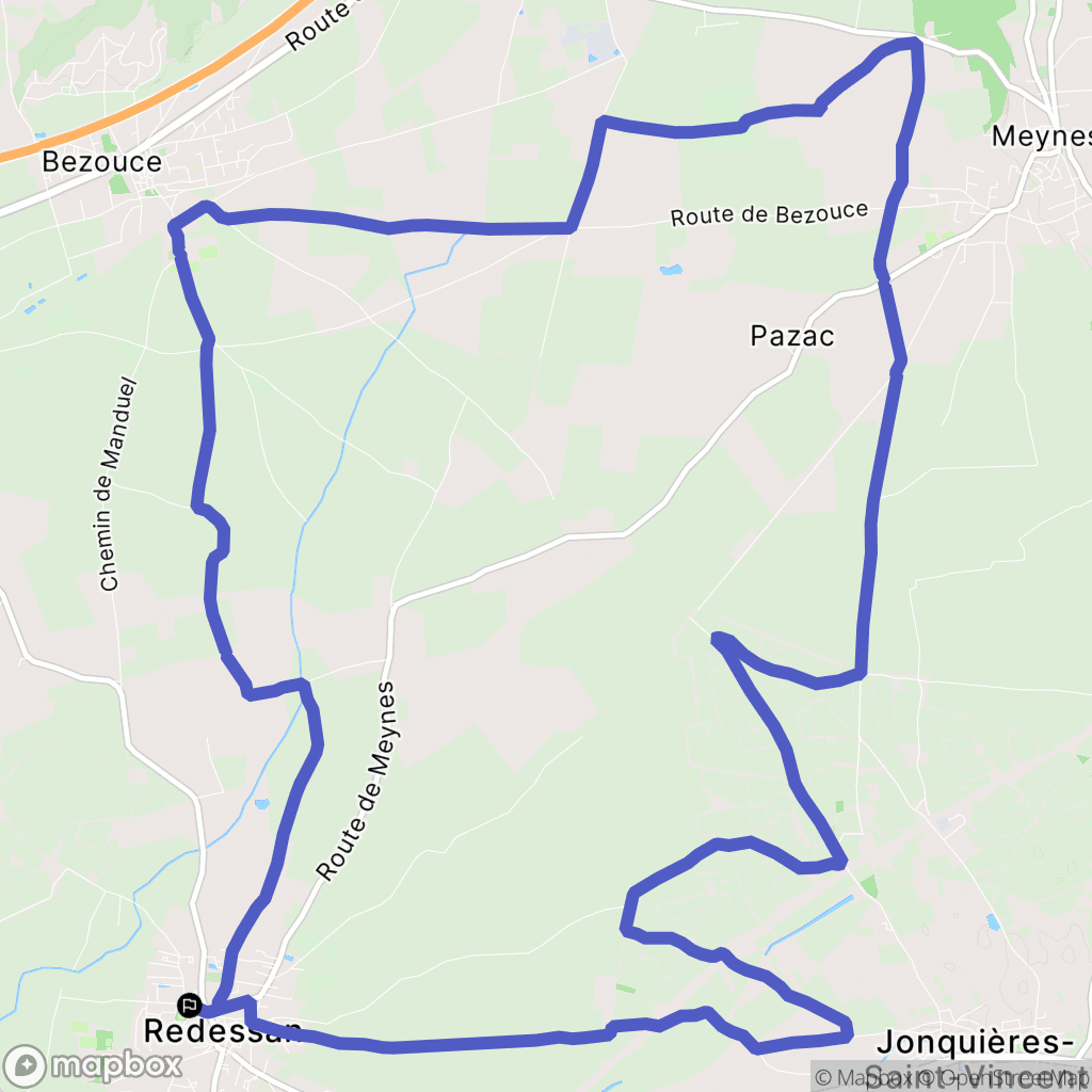 Redessan : carte du parcours de randonnée - France