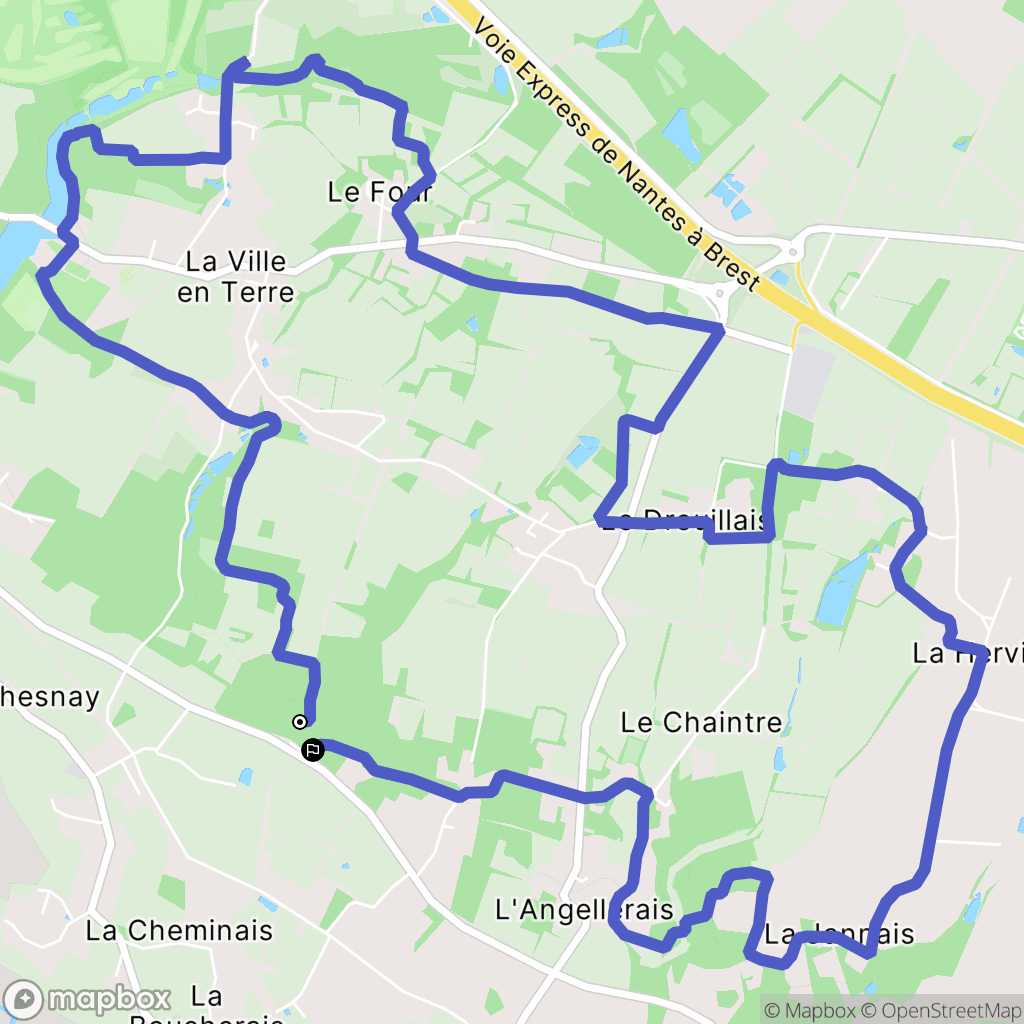 Savenay : carte du parcours de randonnée - France