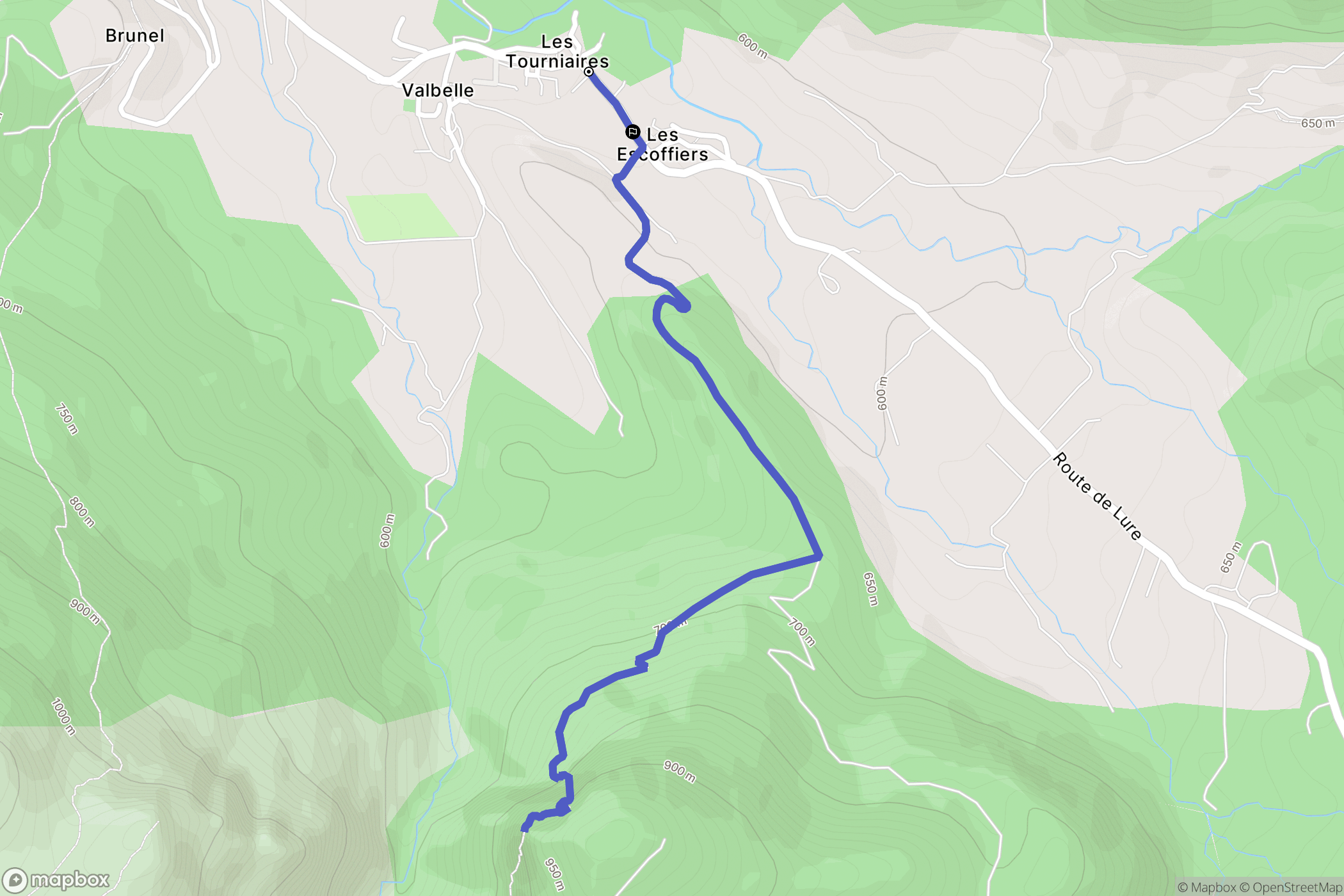 Valbelle : carte du parcours de randonnée - France