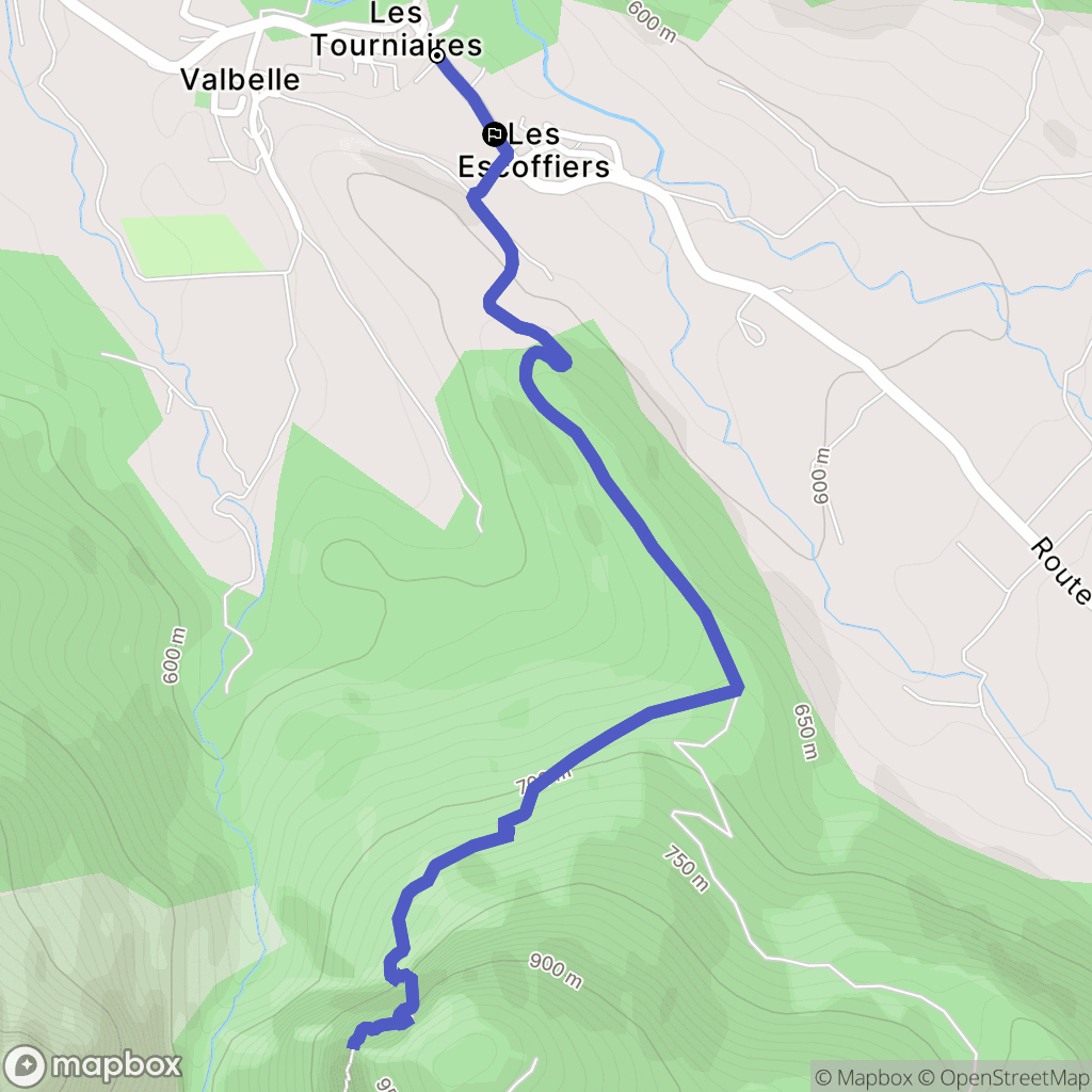 Valbelle : carte du parcours de randonnée - France