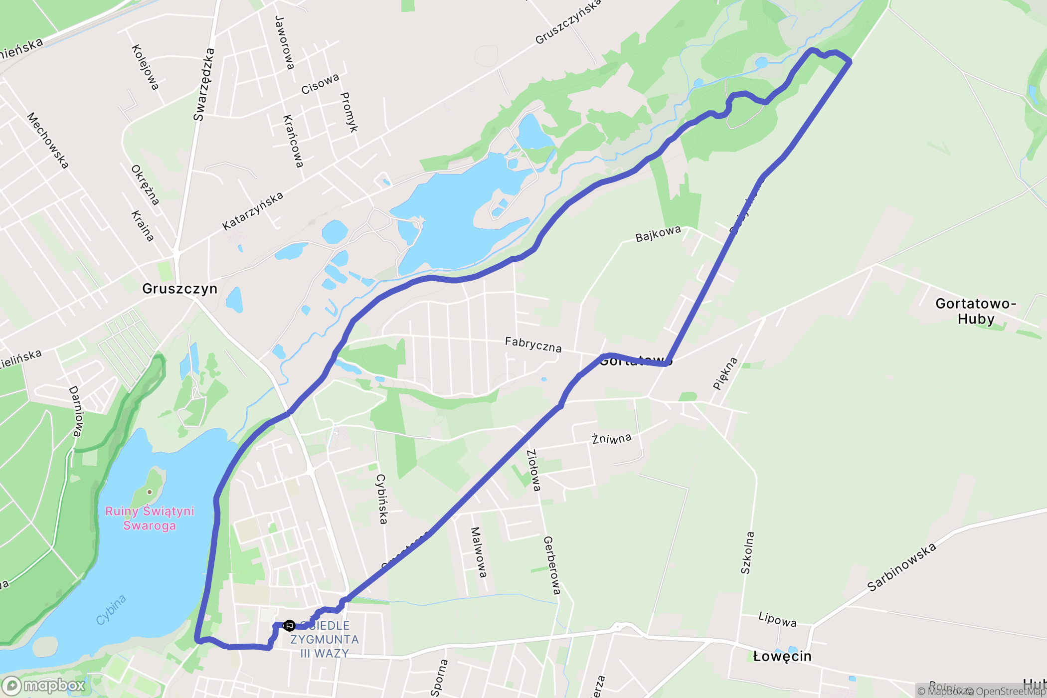 Swarzędz: mapa trasy - Poland
