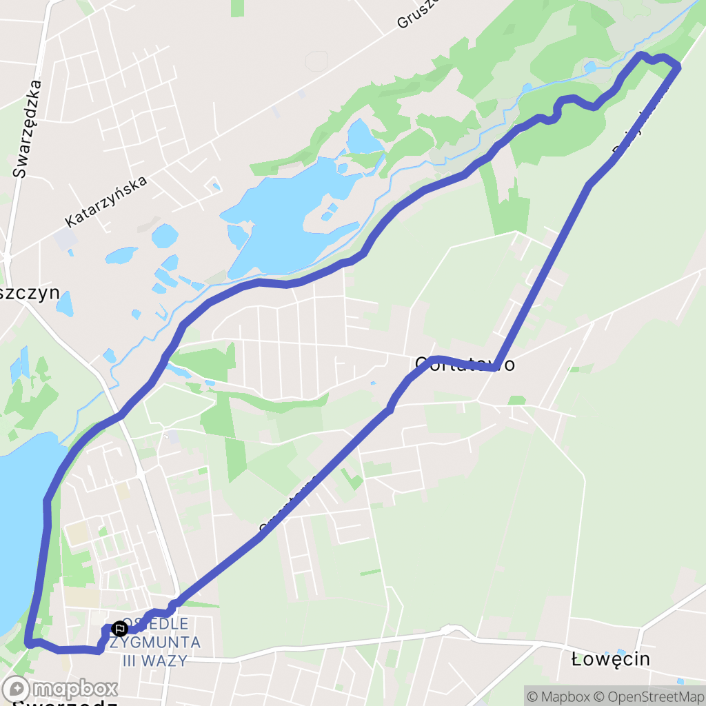 Swarzędz: mapa trasy - Poland