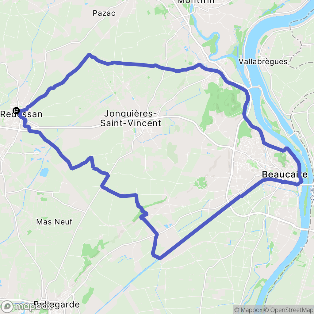 Redessan : carte du parcours de randonnée - France