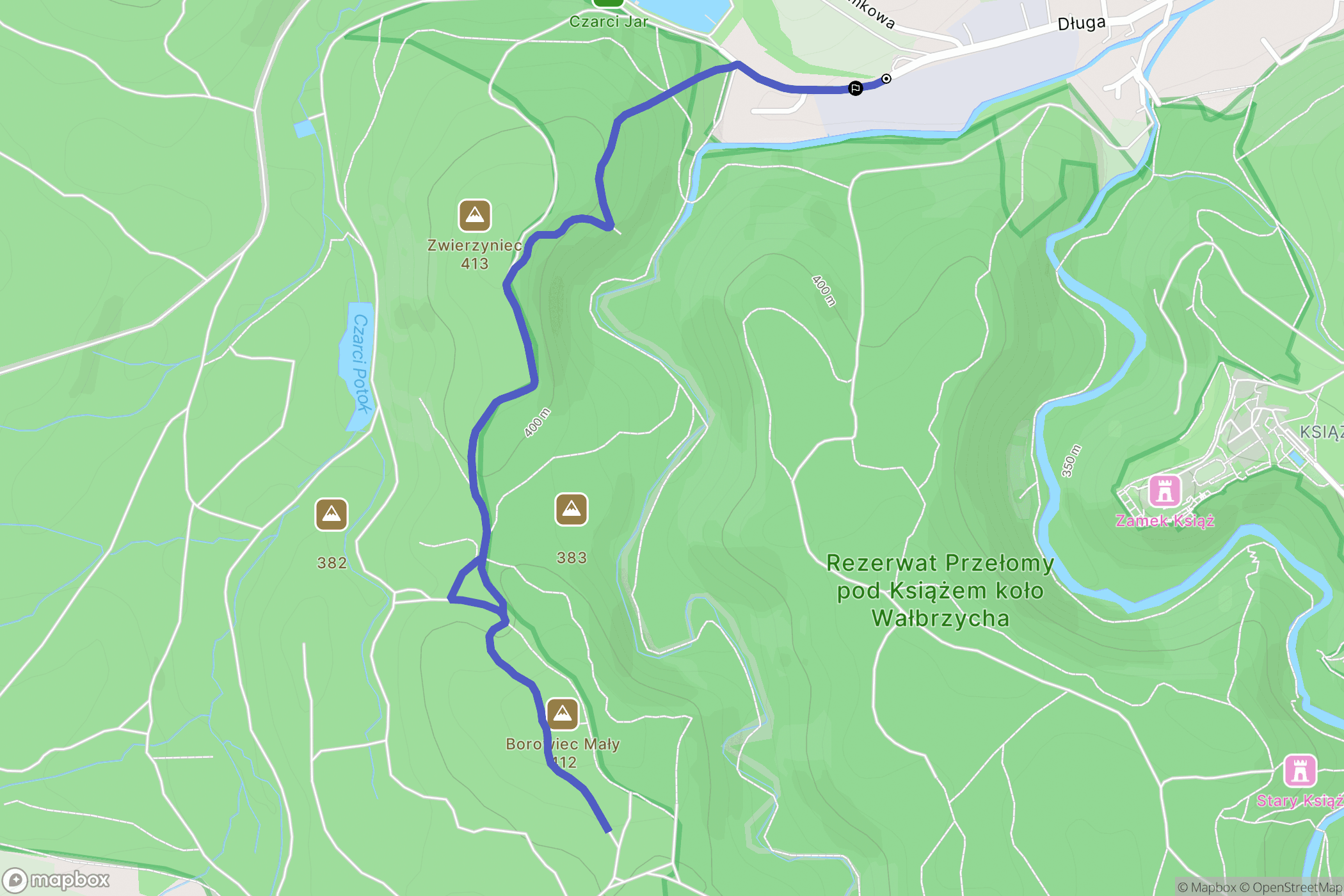 Świebodzice: mapa trasy - Poland