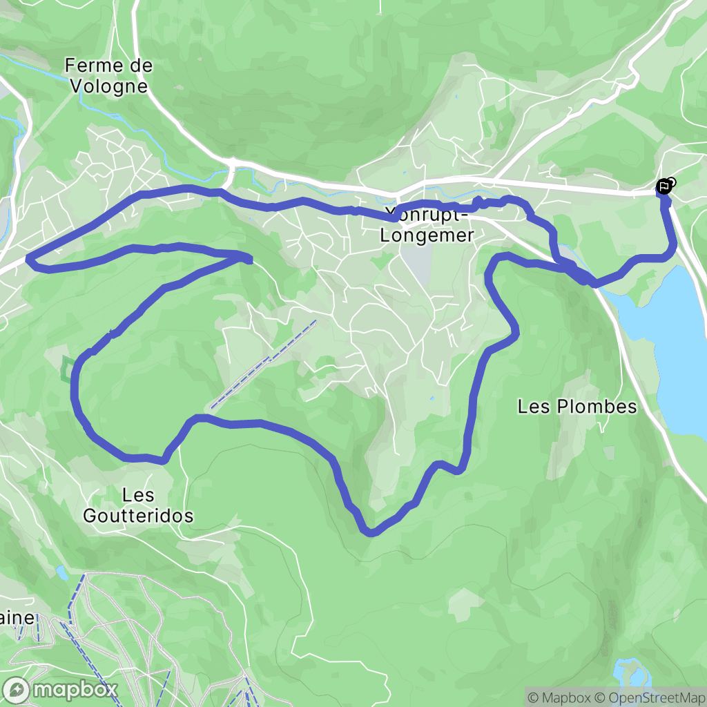 Xonrupt-Longemer : carte du parcours de randonnée - France