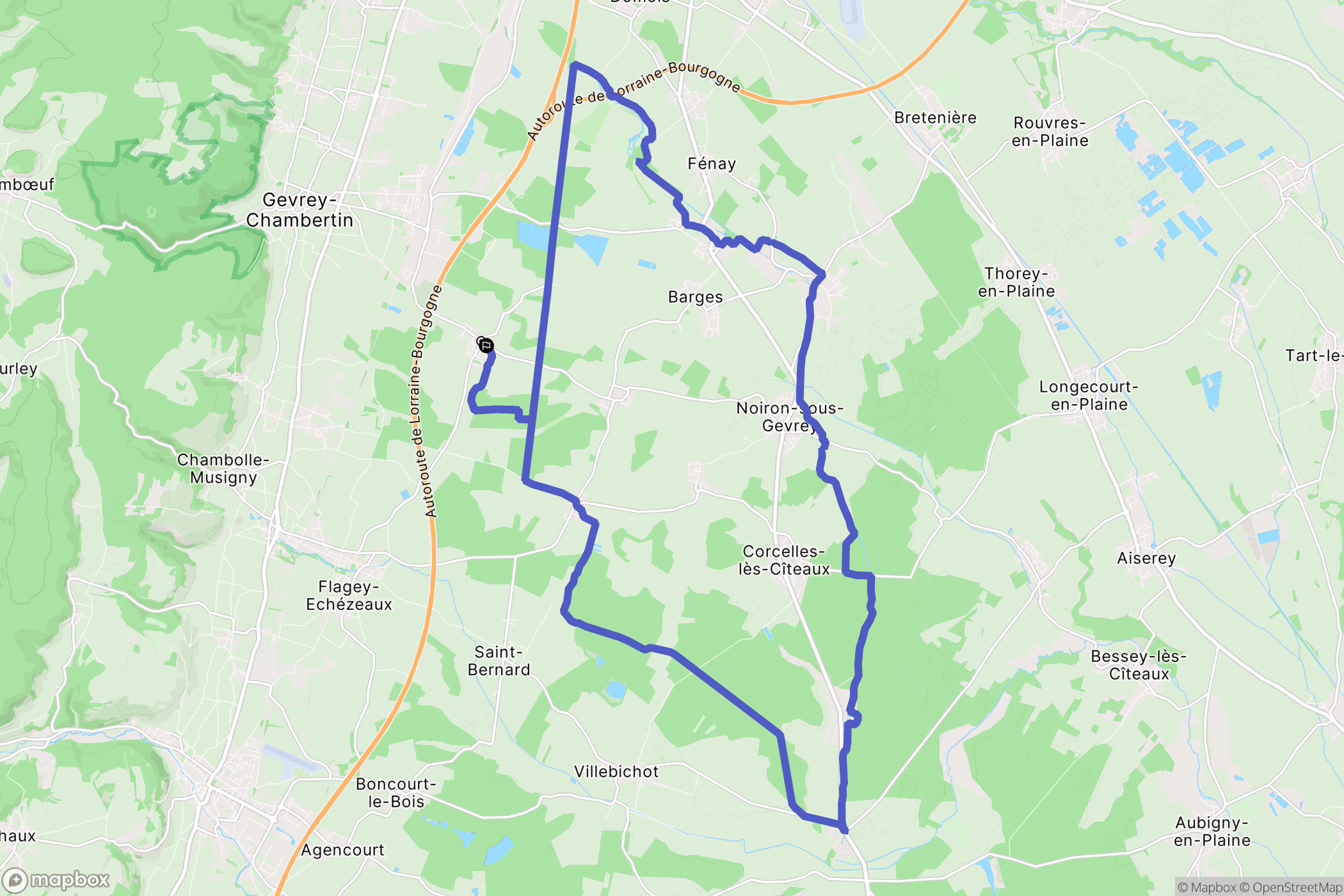 Saint-Philibert : carte du parcours de randonnée - France