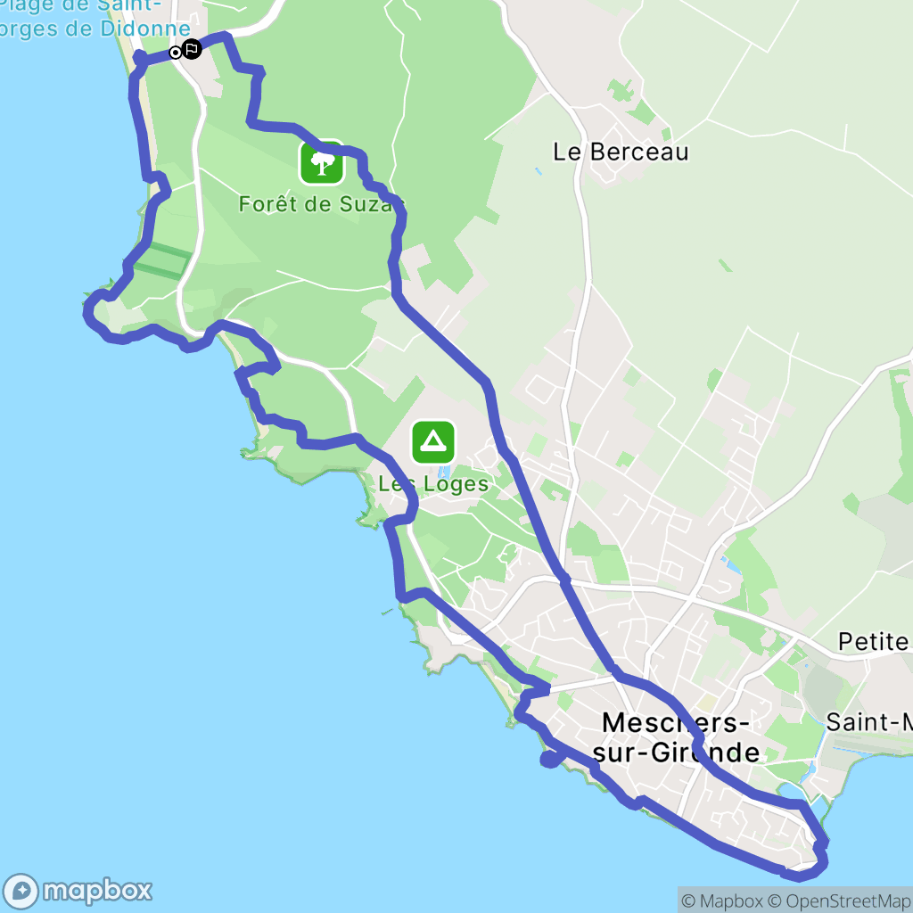 Saint-Georges-de-Didonne : carte du parcours de randonnée - France