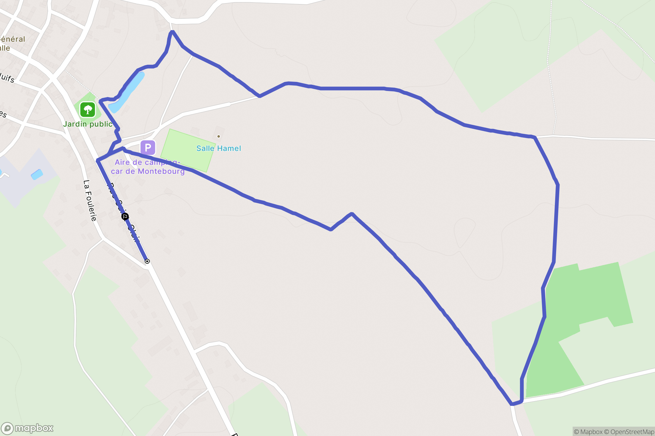 Saint-Floxel : carte du parcours de randonnée - France