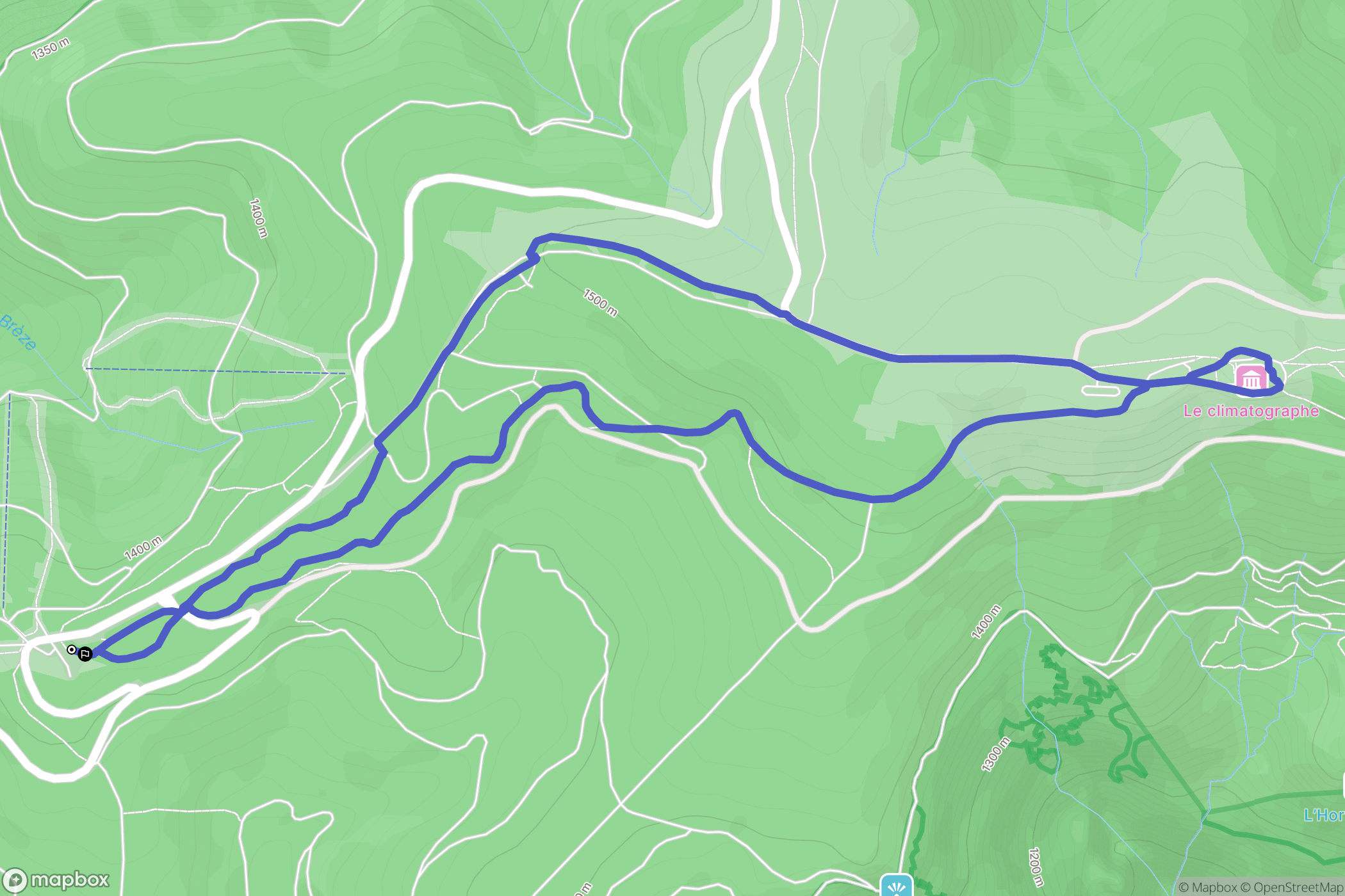 Val-d'Aigoual : carte du parcours de randonnée - France