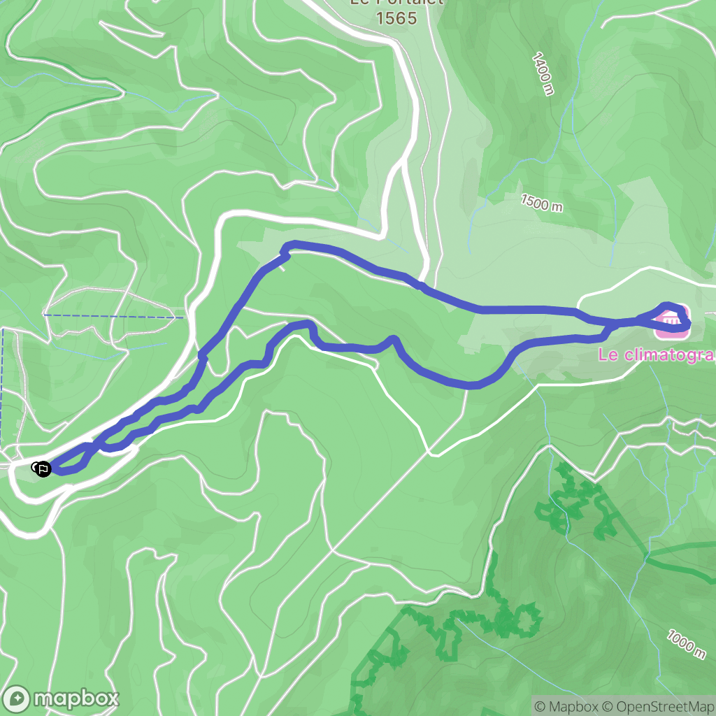 Val-d'Aigoual : carte du parcours de randonnée - France