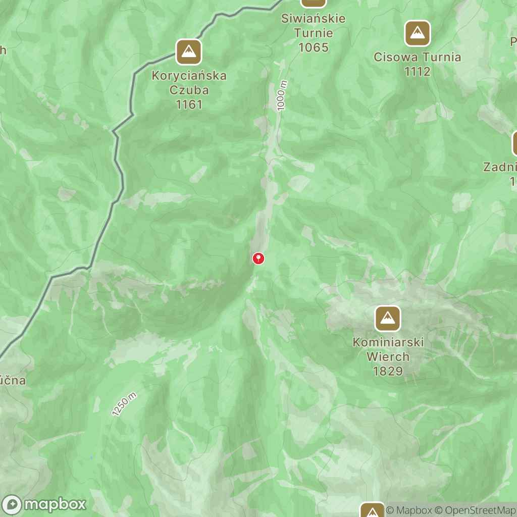 Mapa wyznaczonego obszaru dolina-chocholowska