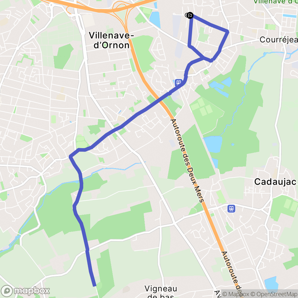 Villenave-d'Ornon : carte du parcours de randonnée - France