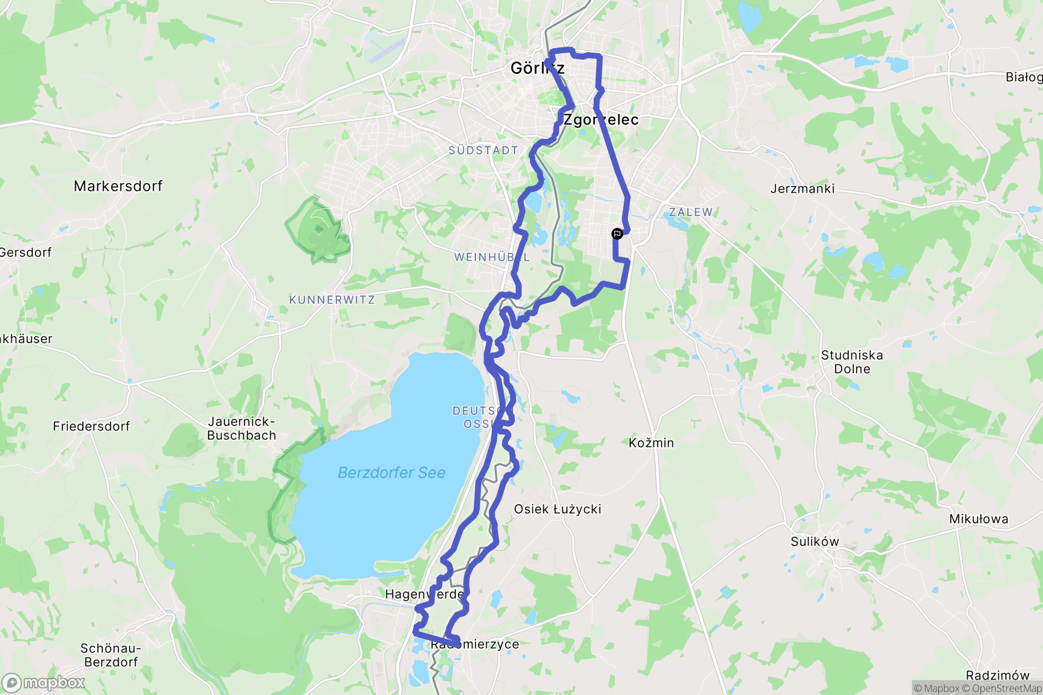 Zgorzelec: mapa trasy - Poland