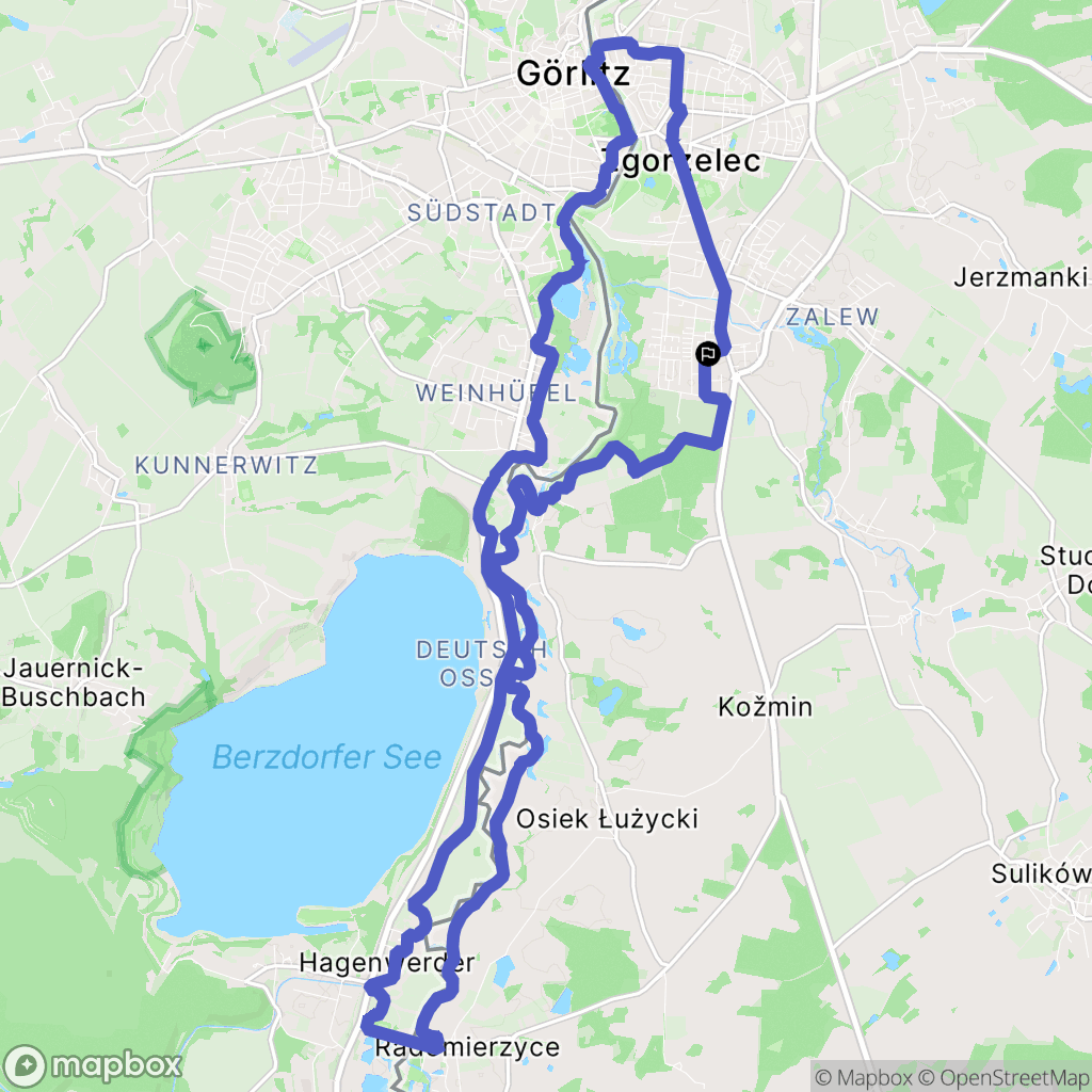 Zgorzelec: mapa trasy - Poland