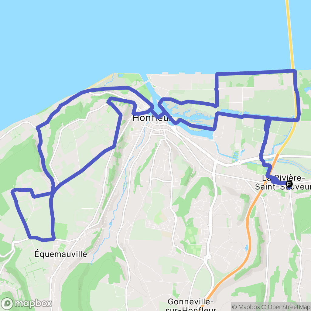 La Rivière-Saint-Sauveur : carte du parcours de randonnée - France