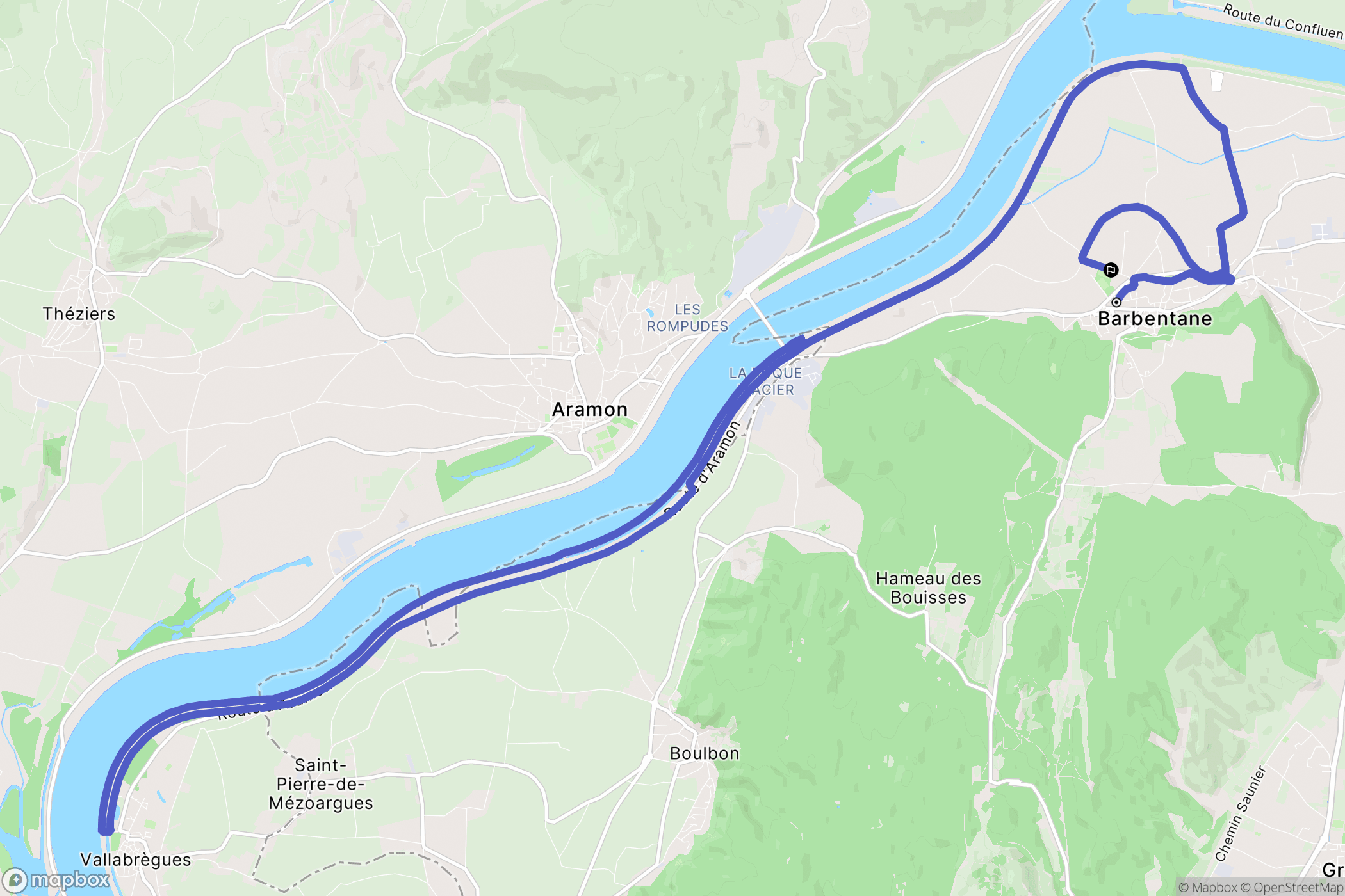 Barbentane : carte du parcours de randonnée - France