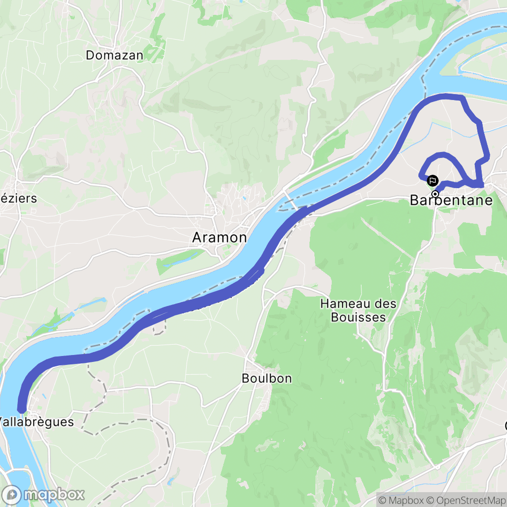 Barbentane : carte du parcours de randonnée - France