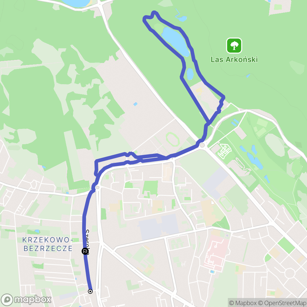 Szczecin: mapa trasy - Poland