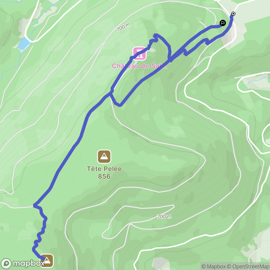 La Broque : carte du parcours de randonnée - France