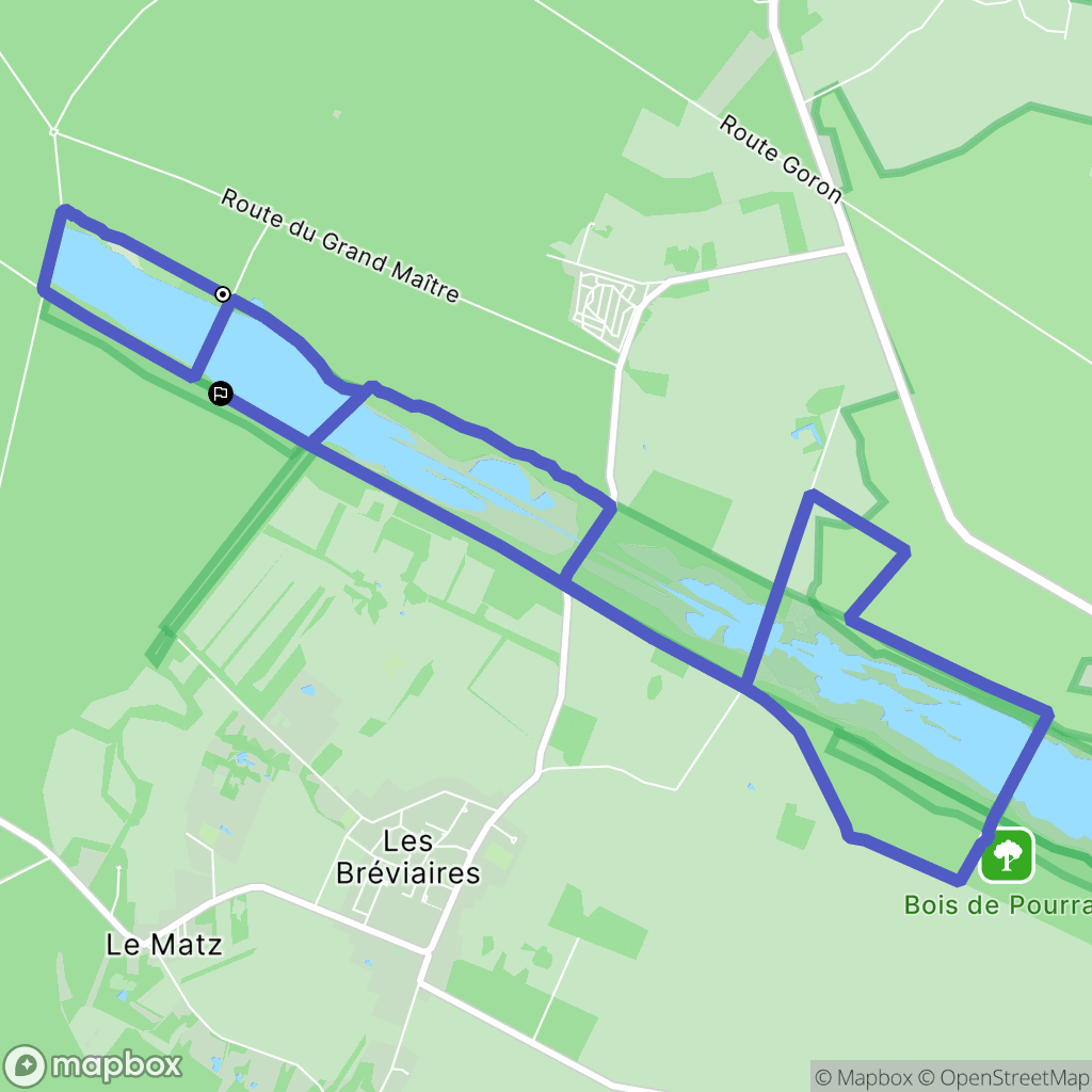 Les Bréviaires : carte du parcours de randonnée - France