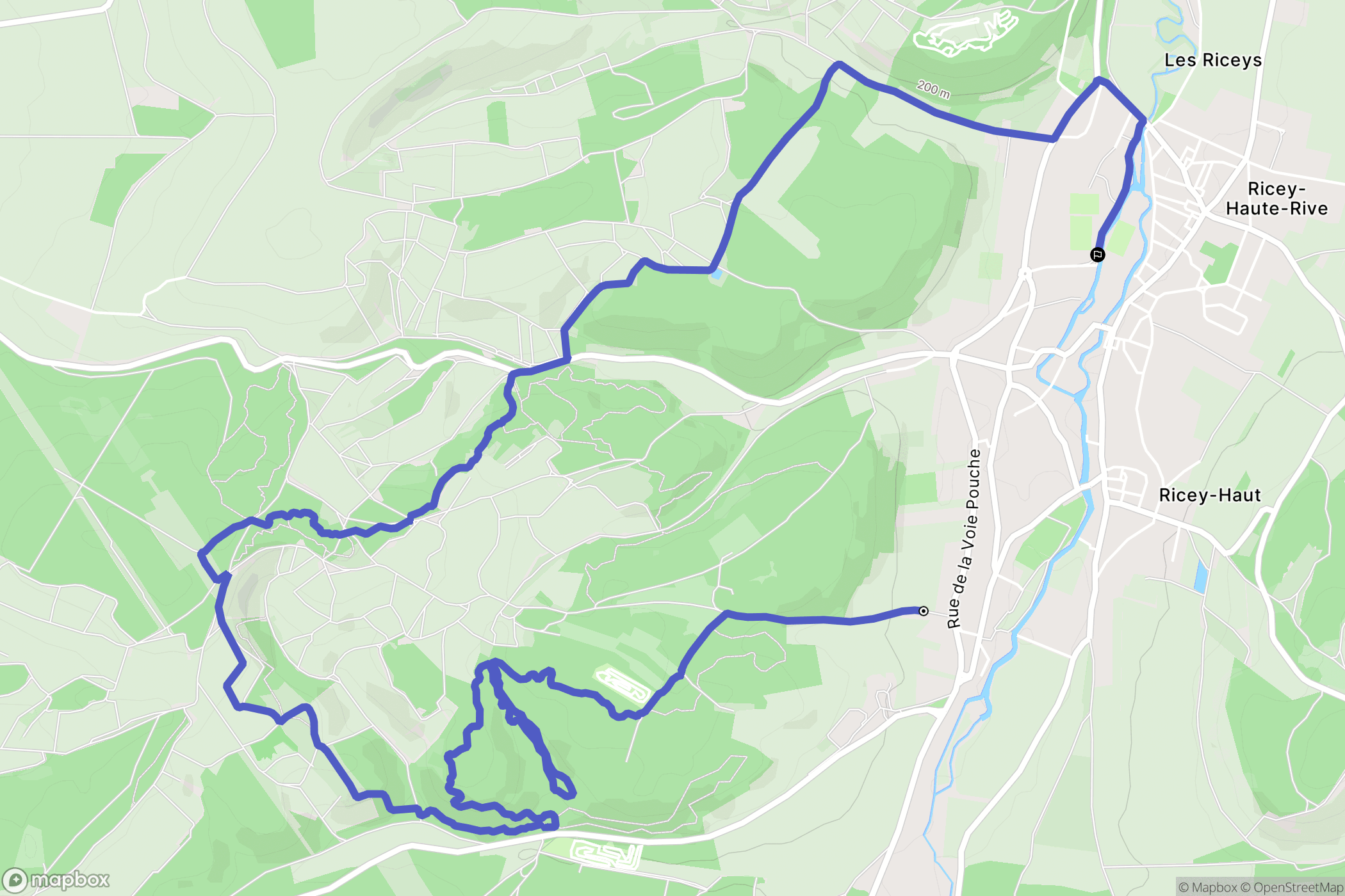 Les Riceys : carte du parcours de randonnée - France