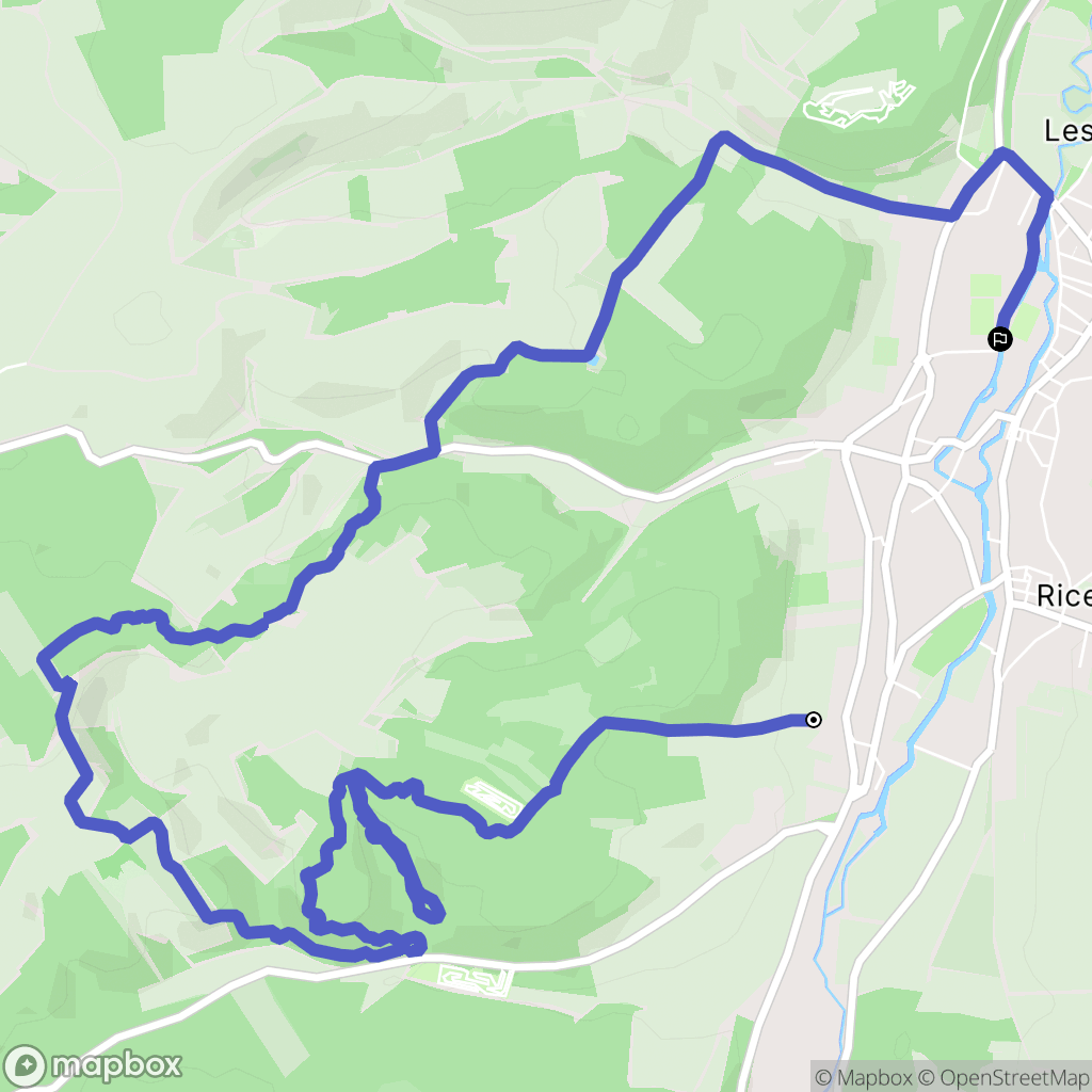 Les Riceys : carte du parcours de randonnée - France