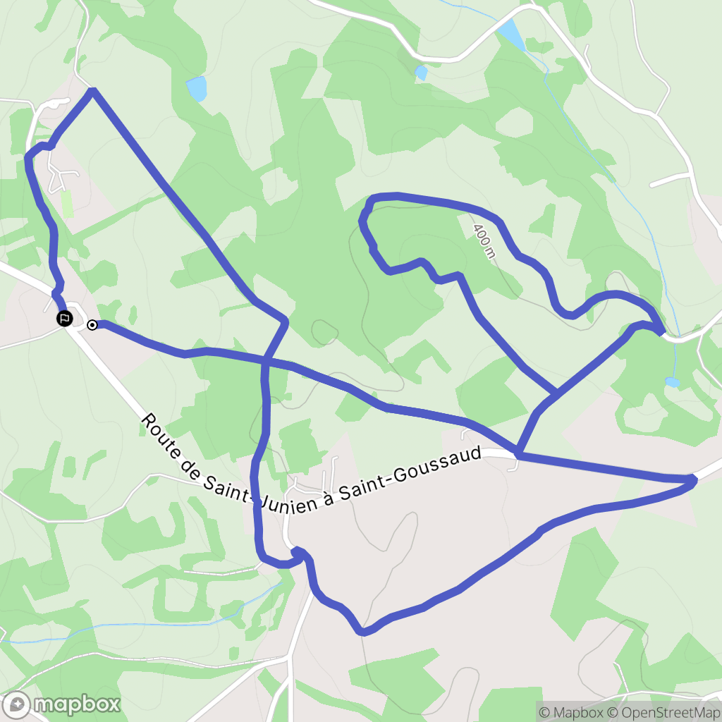 Bersac-sur-Rivalier : carte du parcours de randonnée - France