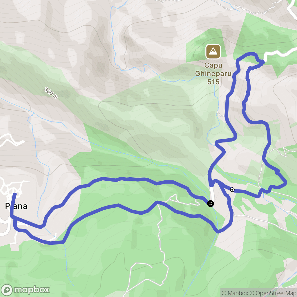 Piana : carte du parcours de randonnée - France