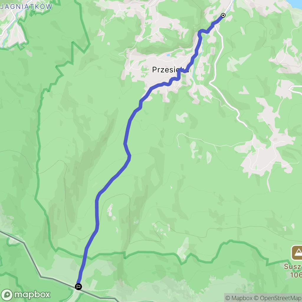 Podgórzyn: mapa trasy - Poland