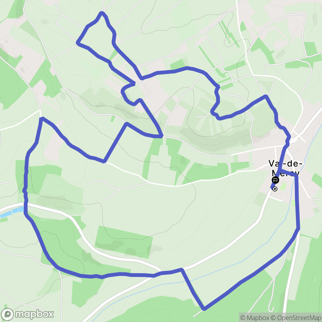 Val-de-Mercy : carte du parcours de randonnée - France