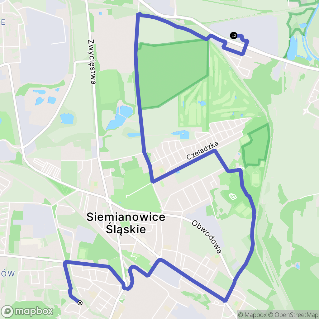 Siemianowice Śląskie: mapa trasy - Poland