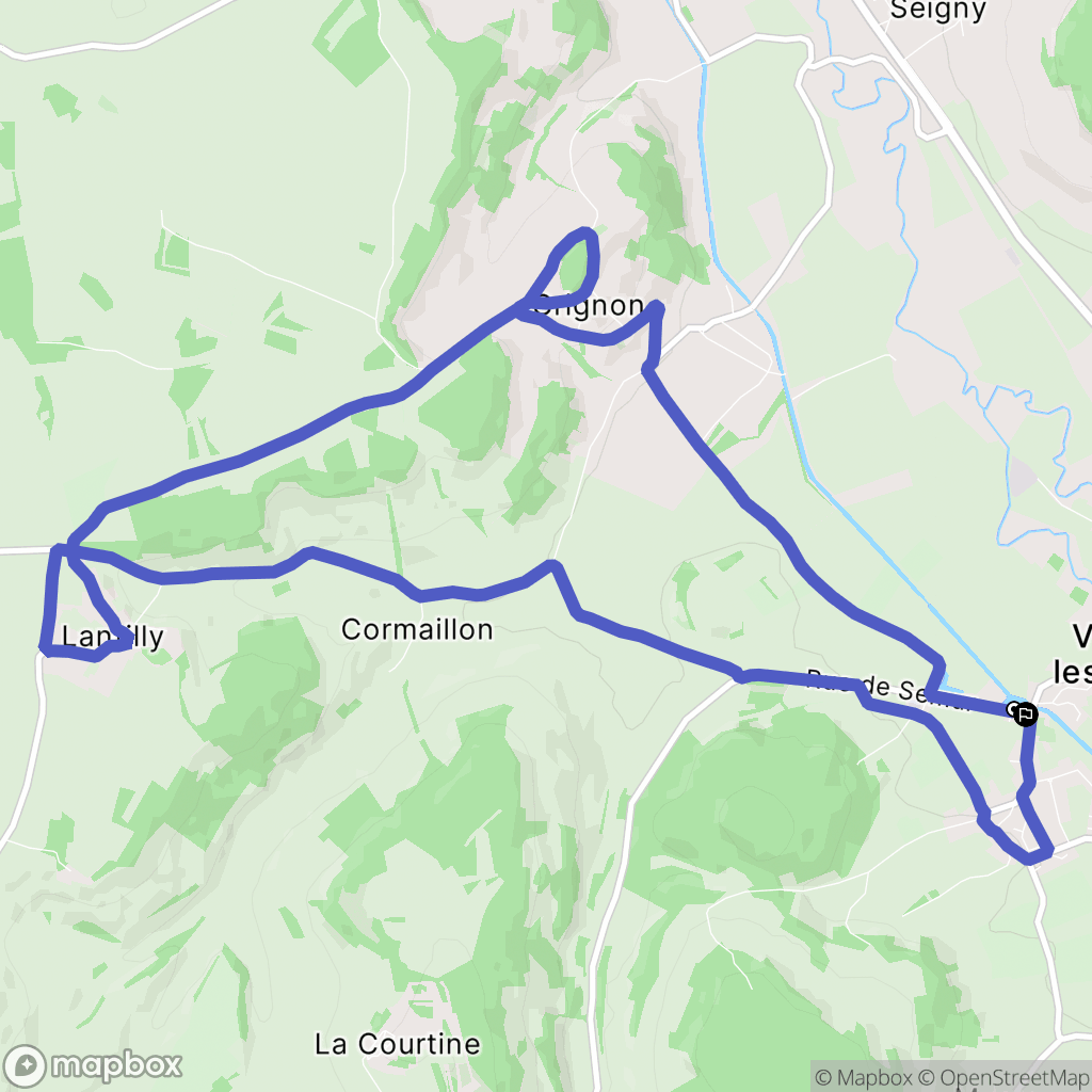 Venarey-les-Laumes : carte du parcours de randonnée - France