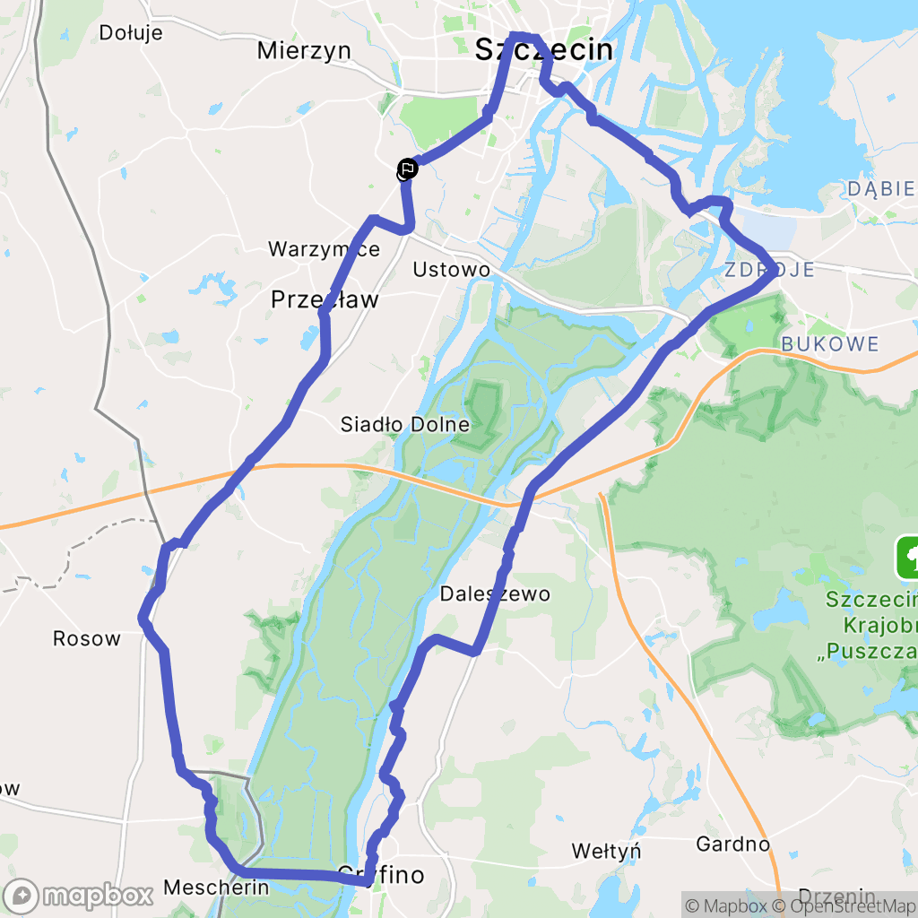 Szczecin: mapa trasy - Poland