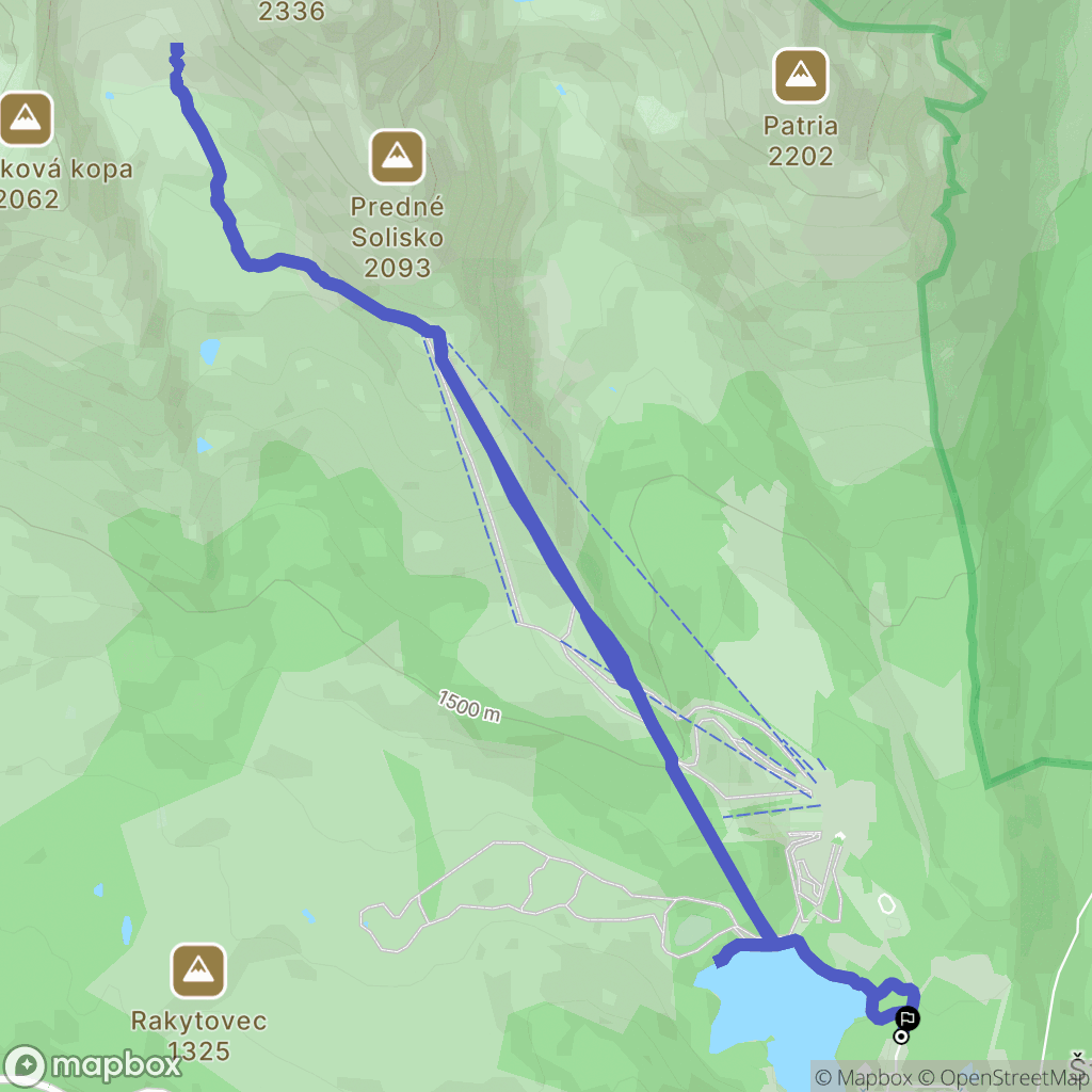 Vysoké Tatry: mapa trasy - Slovakia