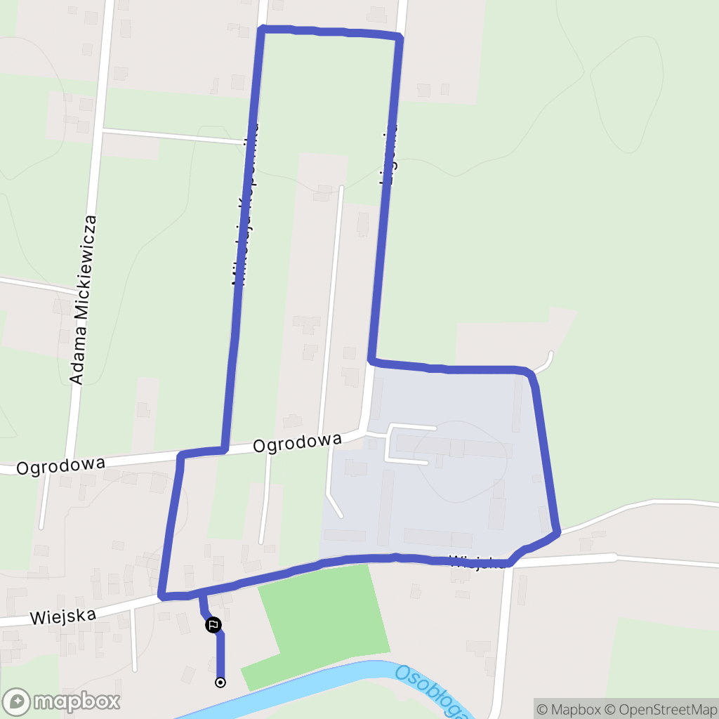 Steblów: mapa trasy - Poland