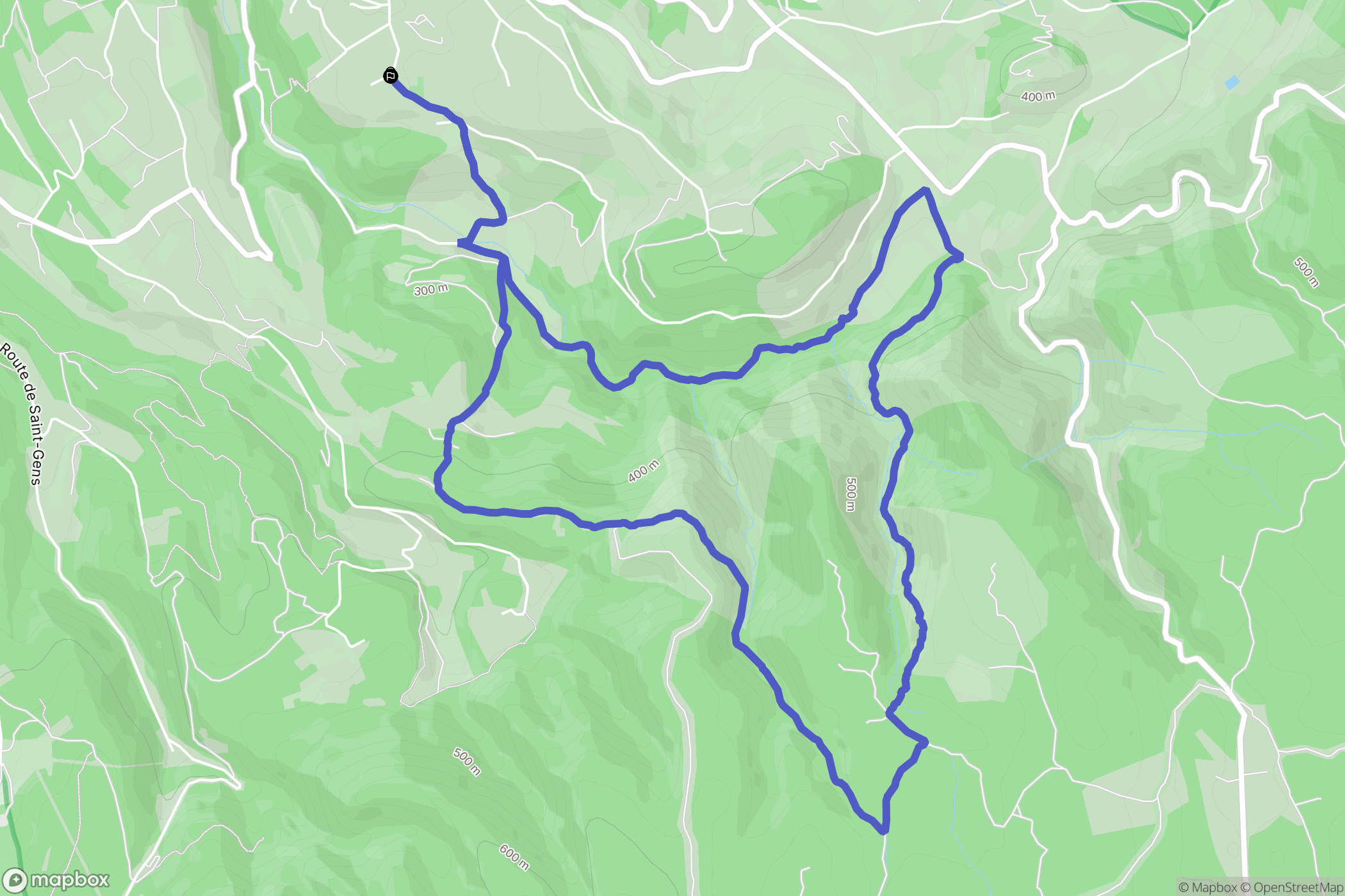 Venasque : carte du parcours de randonnée - France