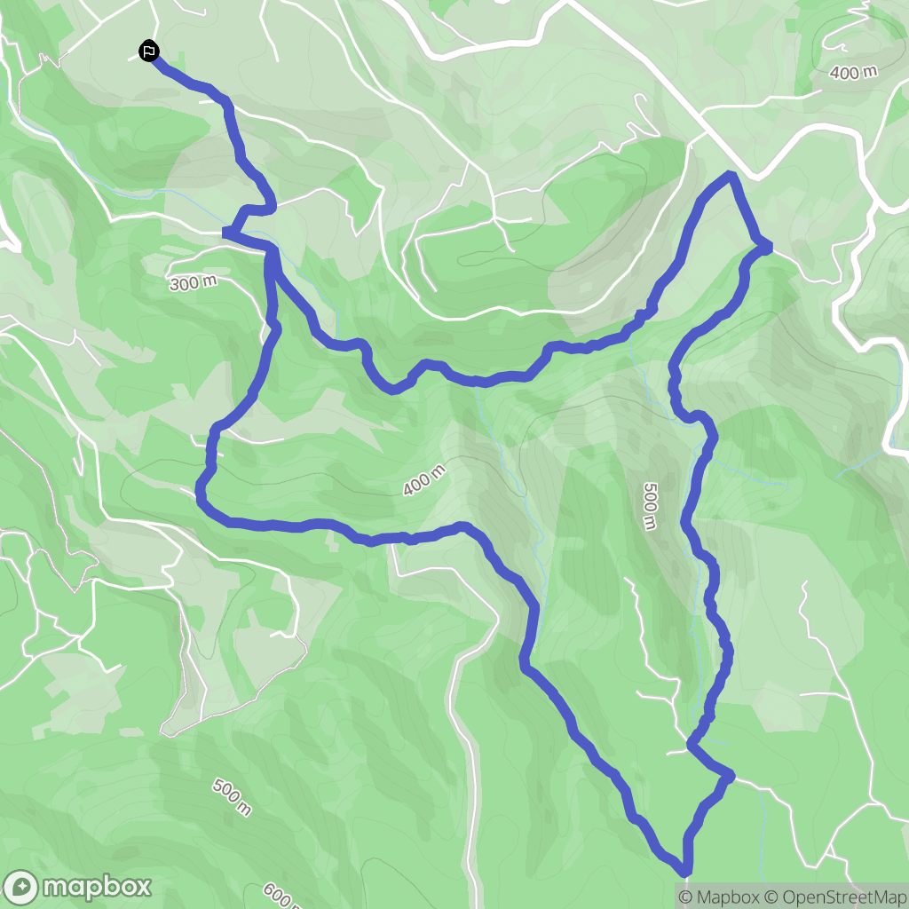 Venasque : carte du parcours de randonnée - France