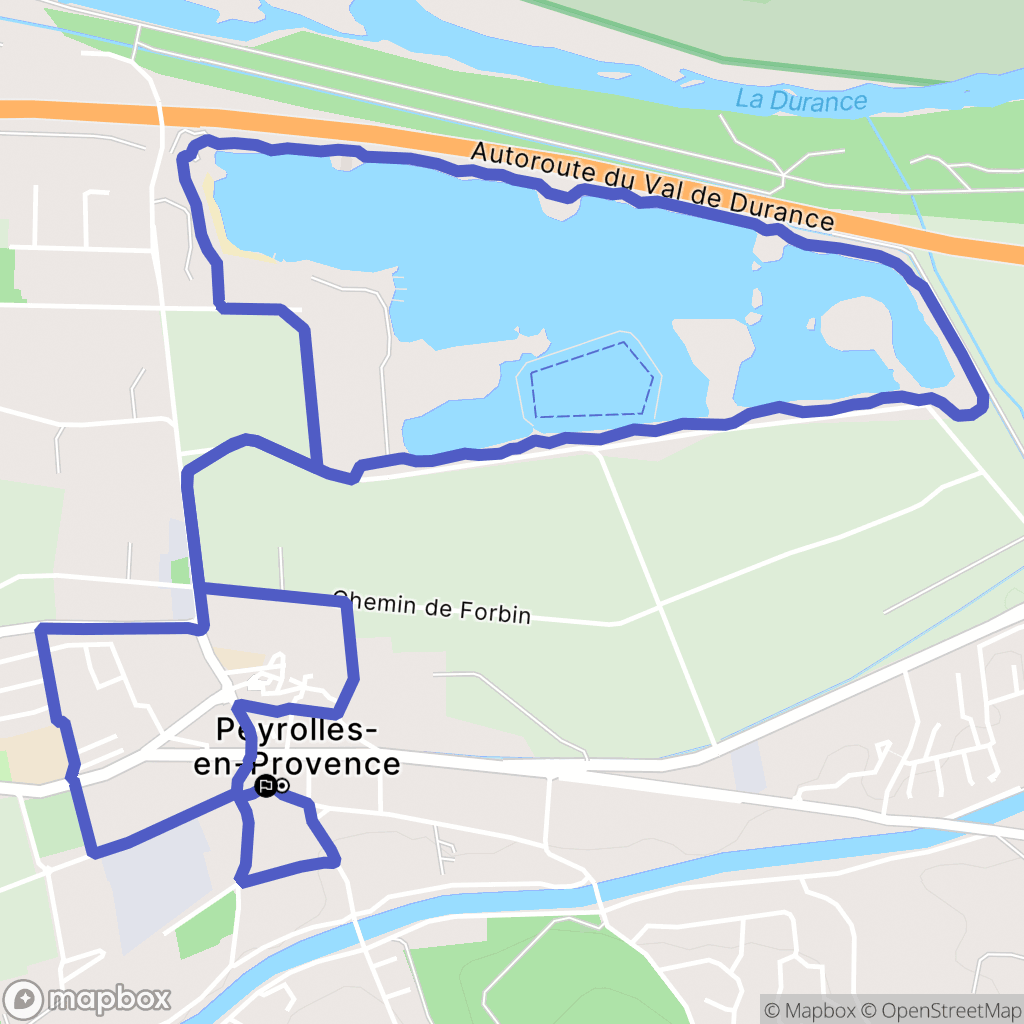 Peyrolles-en-Provence : carte du parcours de randonnée - France
