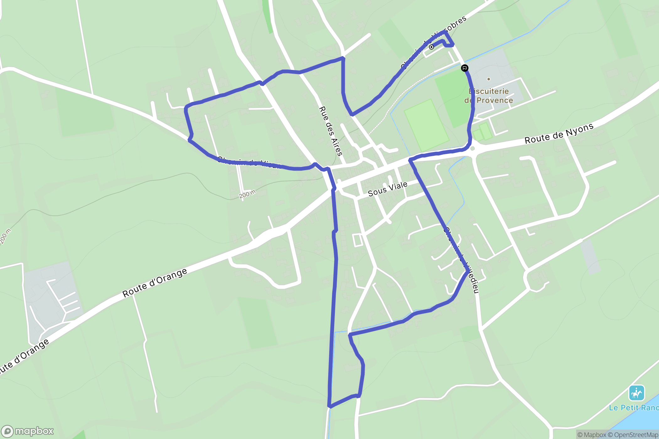 Saint-Maurice-sur-Eygues : carte du parcours de randonnée - France