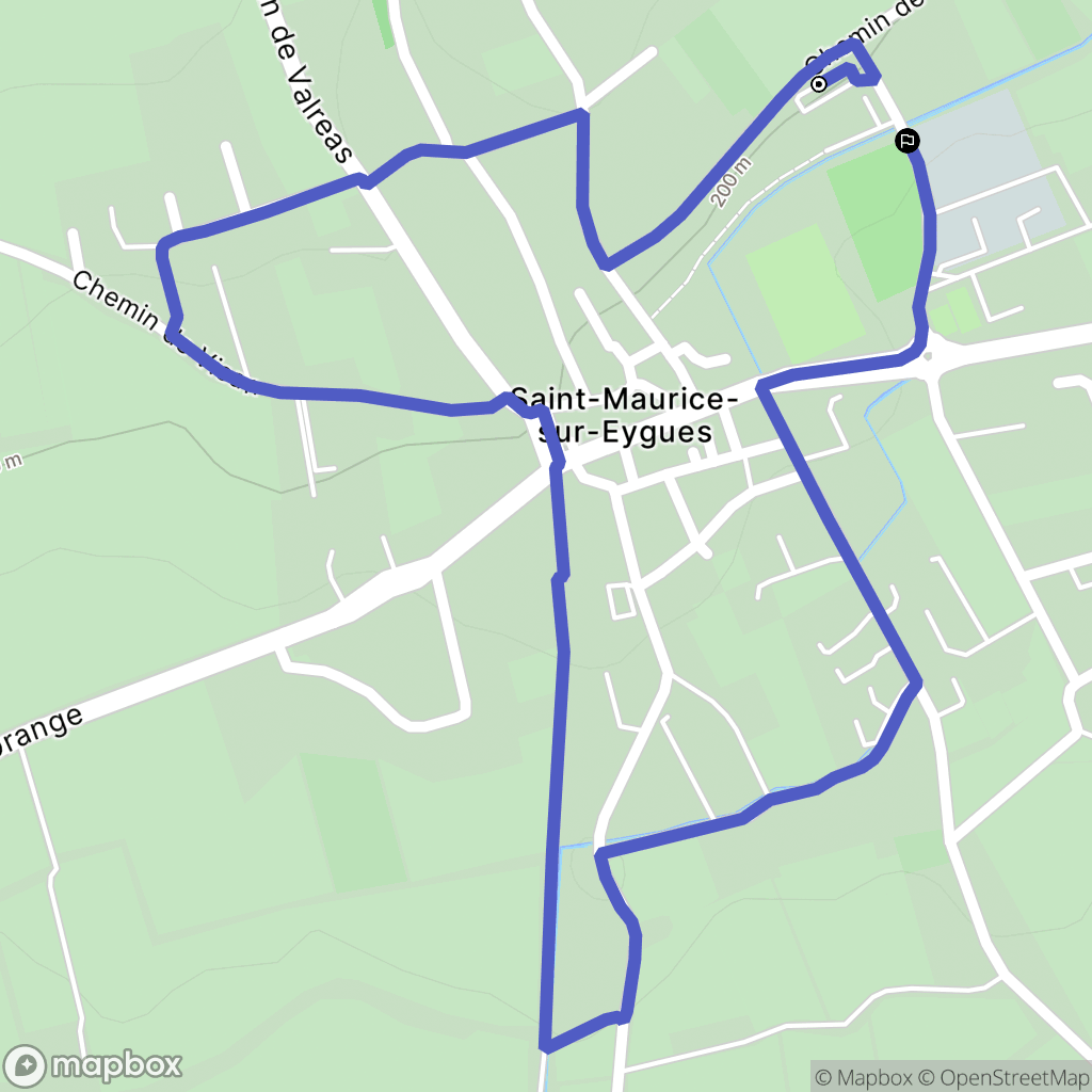 Saint-Maurice-sur-Eygues : carte du parcours de randonnée - France