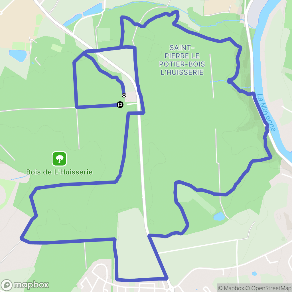 Laval : carte du parcours de randonnée - France