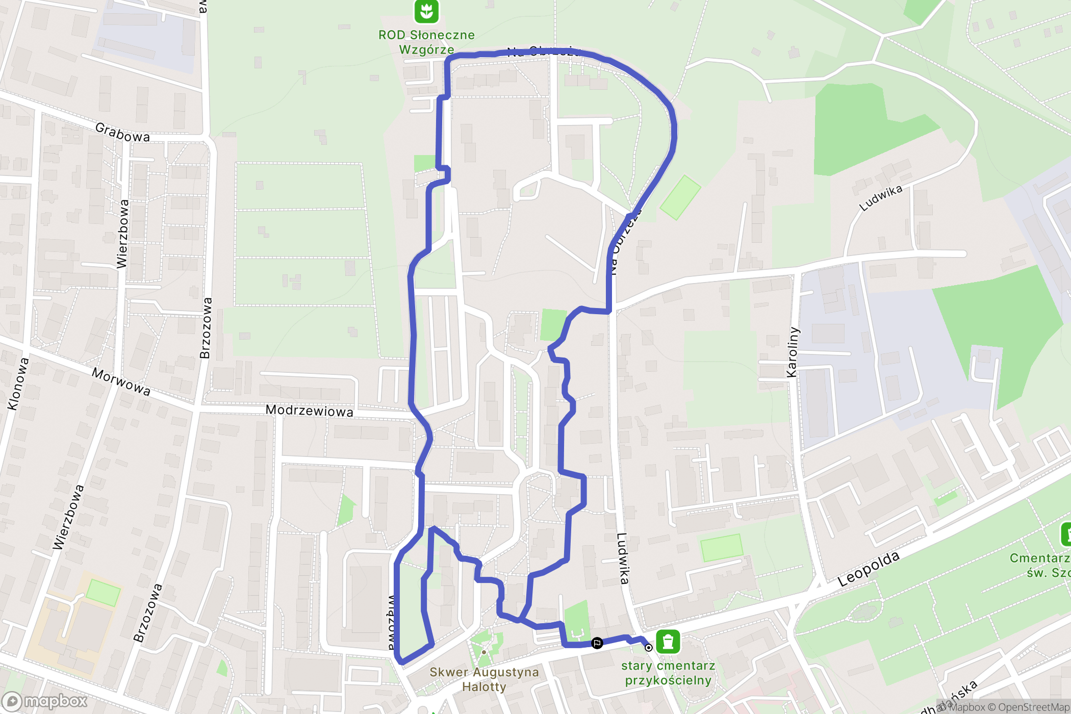 Katowice: mapa trasy - Poland