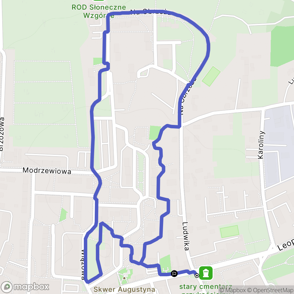 Katowice: mapa trasy - Poland